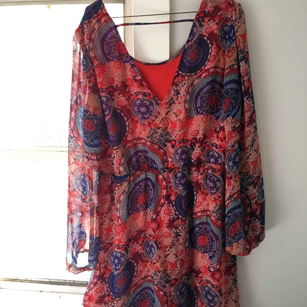 Patterned Umgee dress- size Large